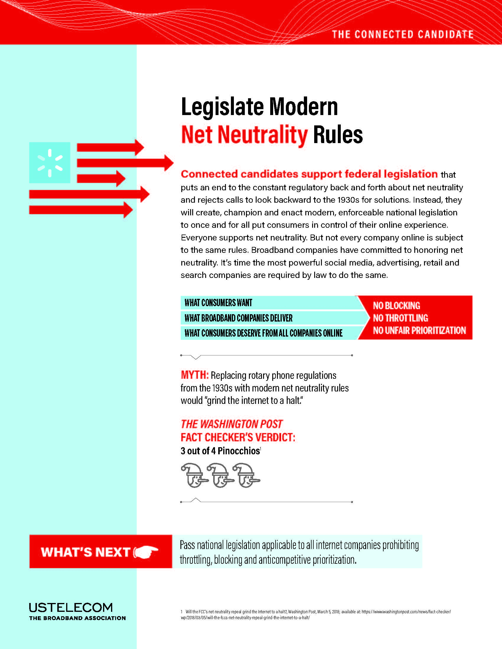 Roadmap To A Connected America: Legislate Modern Net Neutrality Rules